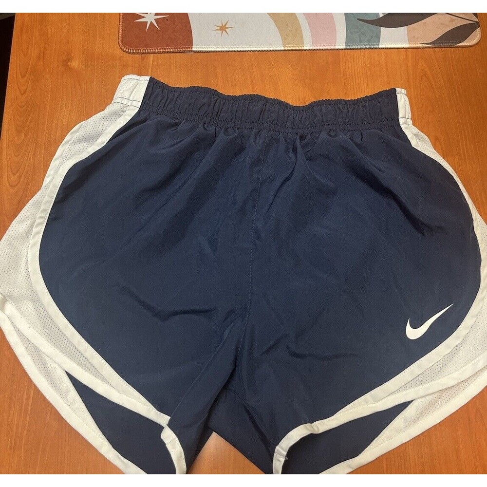 Nike Dri-FIT 3" Lined Running Shorts Women's Small Navy And White Stripe